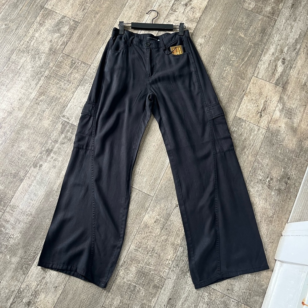 Risen tinsel, black wide leg Cargo Pants